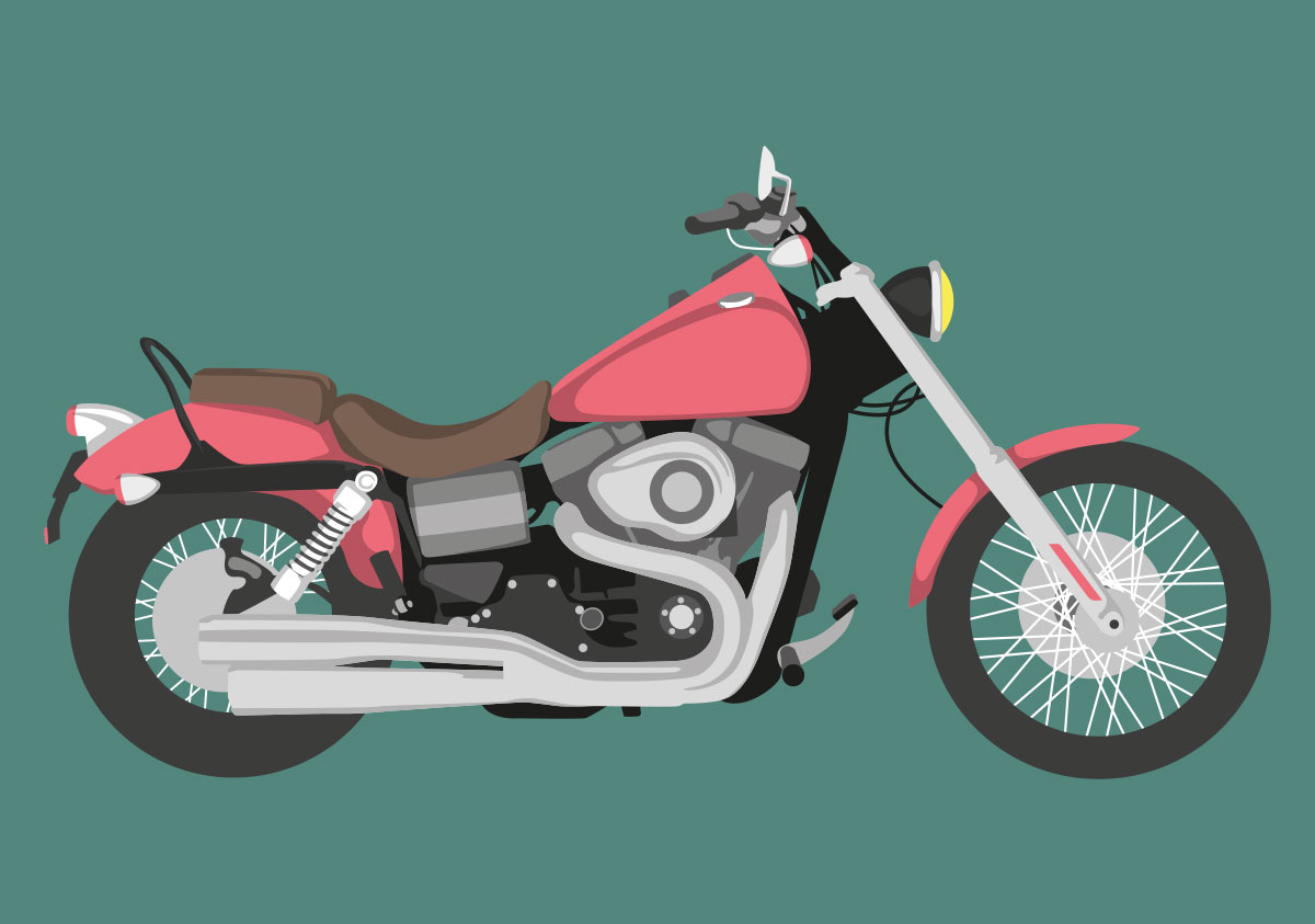 Postkarte Motorbike/ Motorrad von  luminous