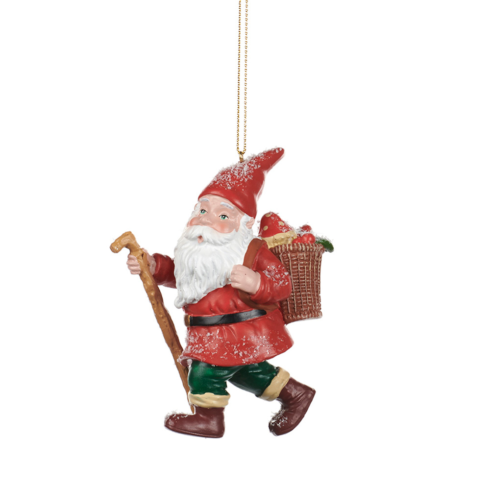 Woodland Santa Gnom/Zwerg mit Wanderstock , ca.10 cm von Catherine Collection / Goodwill Woodland Santa Gnom/Zwerg mit Wanderstock , ca.10 cm von Catherine Collection / Goodwill