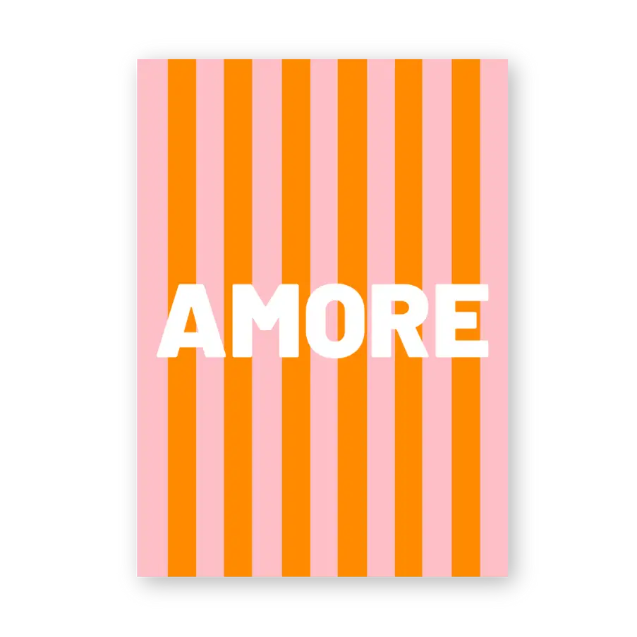 Postkarte AMORE, Holzschliffpappe von HERR&FRAUHEMPEL