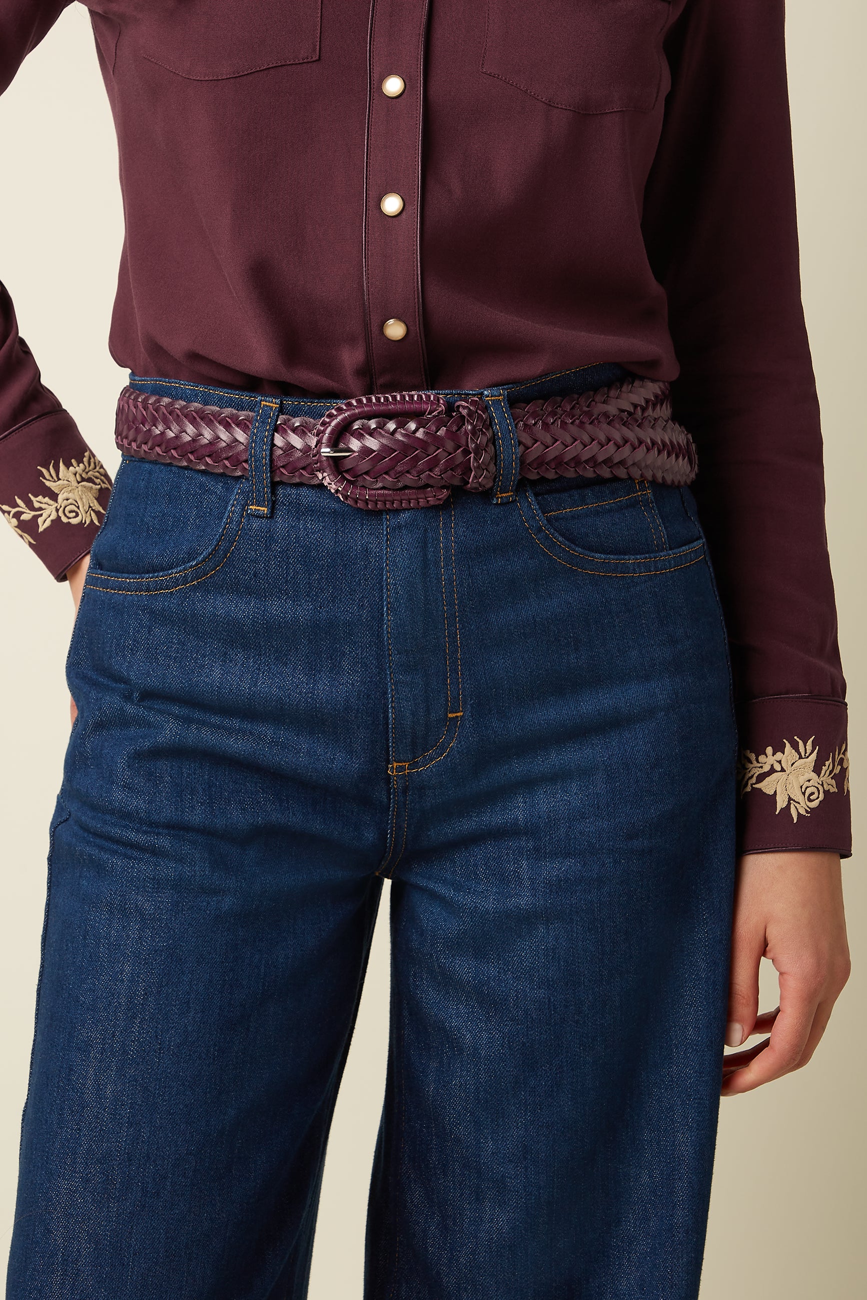 King Louie Gürtel Wide Braid Belt, Farbe:  Porto Red - Belt