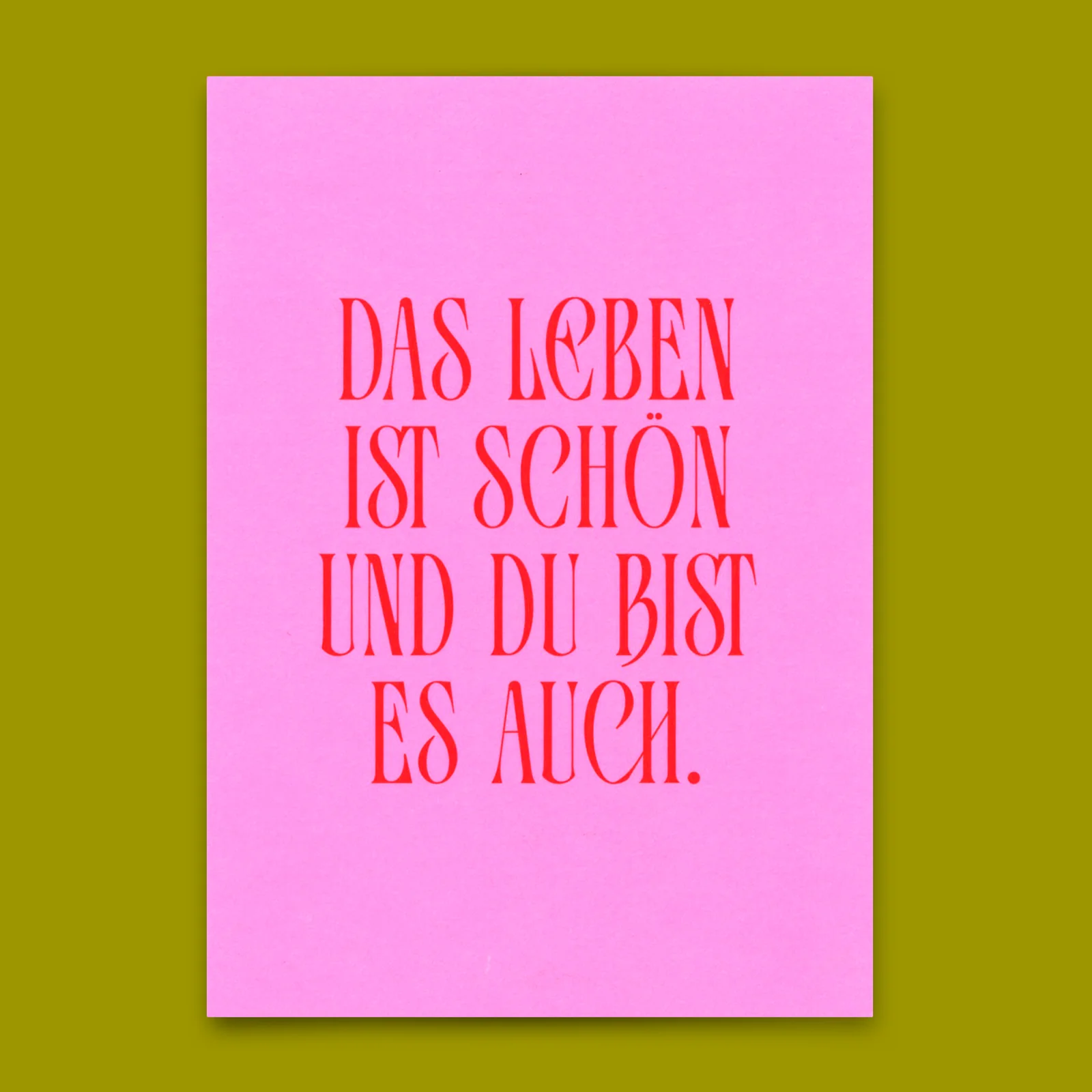 Postkarte "Das Leben ist schön " von Deli Cards