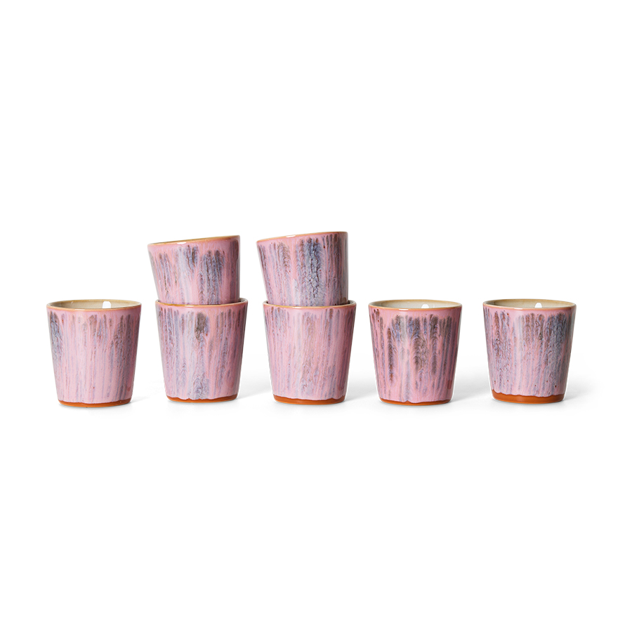 HKliving 70's Kaffee Becher/coffee mug, RHUBARB