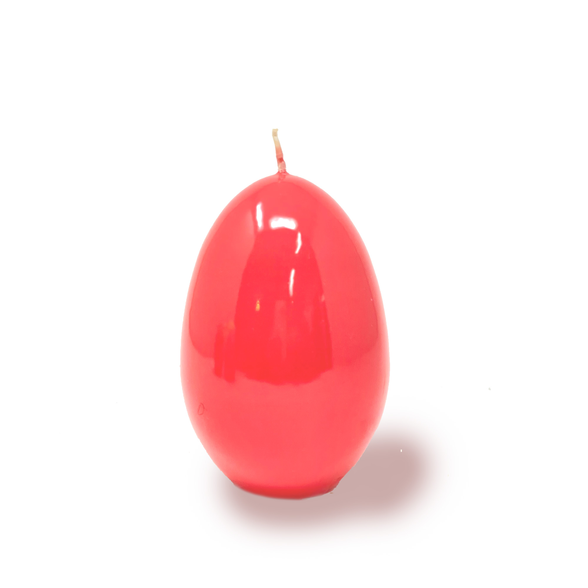 Engels Kerzen Eierkerze gelackt,  Höhe ca. Ø8 H12 cm, Farbe: Koralle