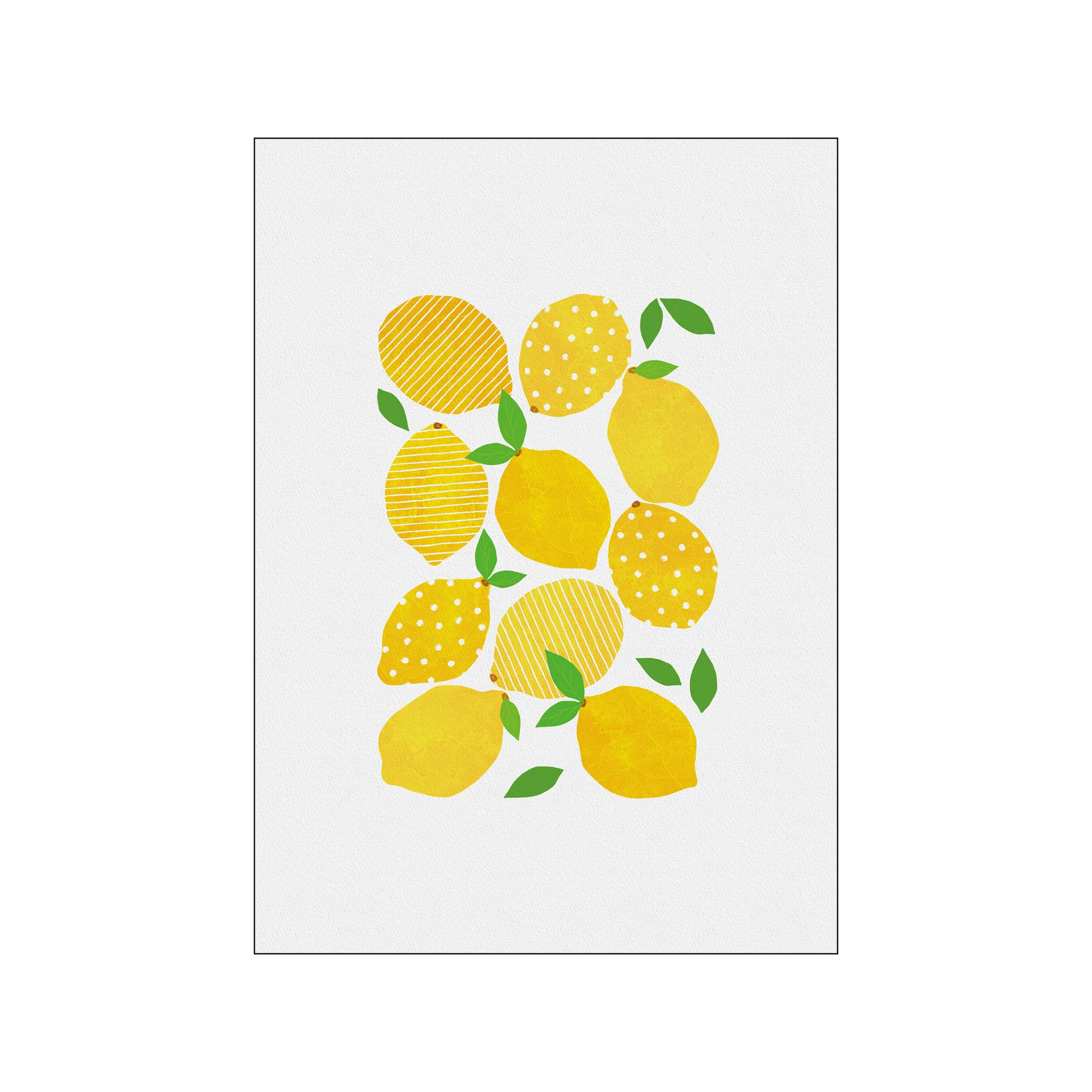 Kunstdruck A4 "Lemon Crowd"     Zitronen