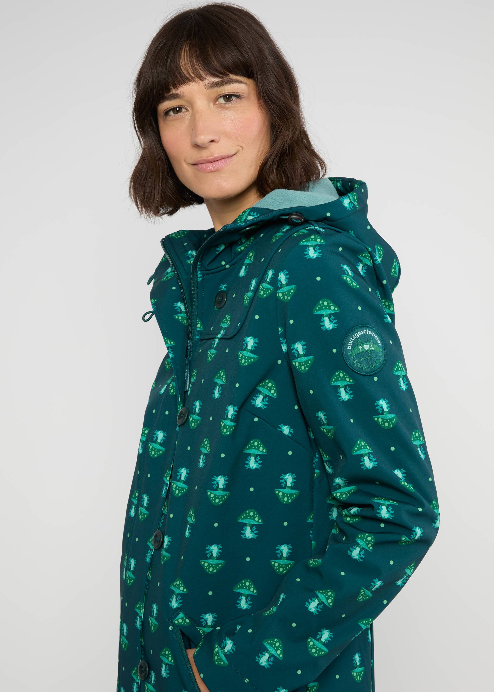% Blutsgeschwister Softshelljacke Wild Weather - magical night mushroom