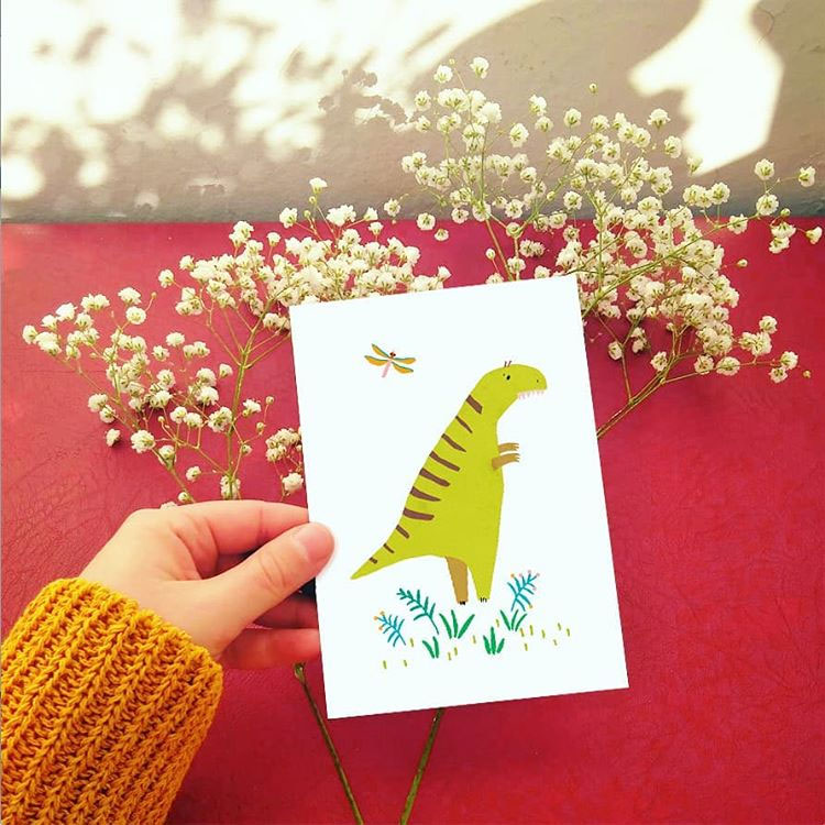 Postkarte "Dino" von noull