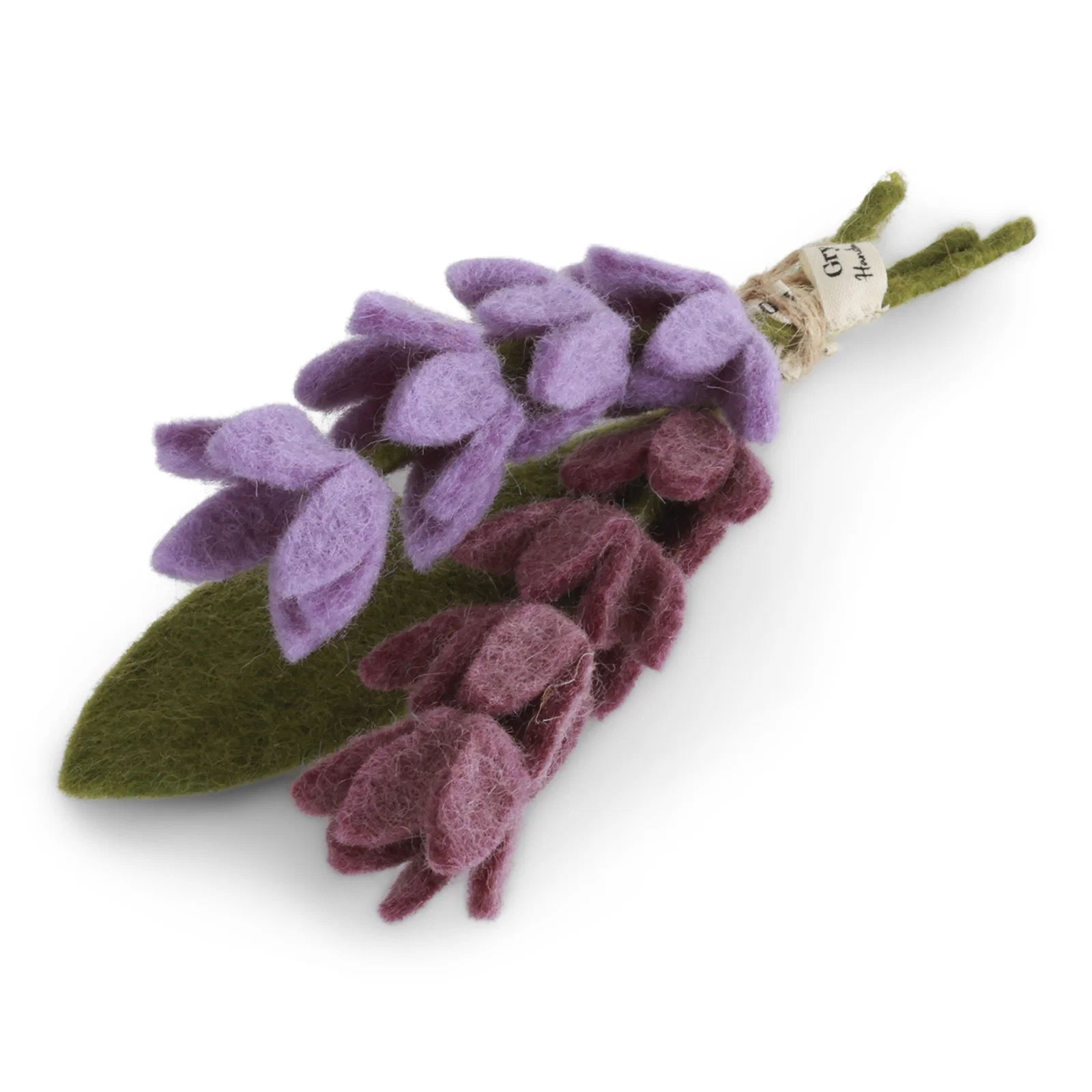 Gry & Sif Filz Lavendel Sträussle/ Lavenders & Leaf - Set of 3, ca. 18 cm