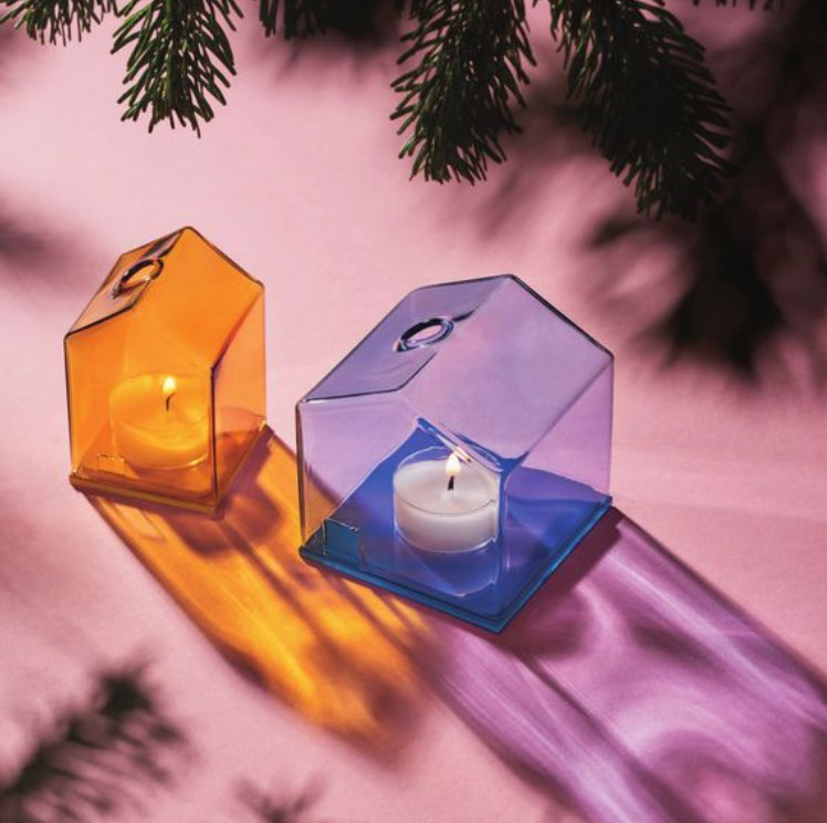 glass christmas house L