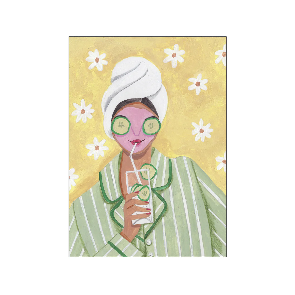 Kunstdruck A5 " Woman Relax Time"