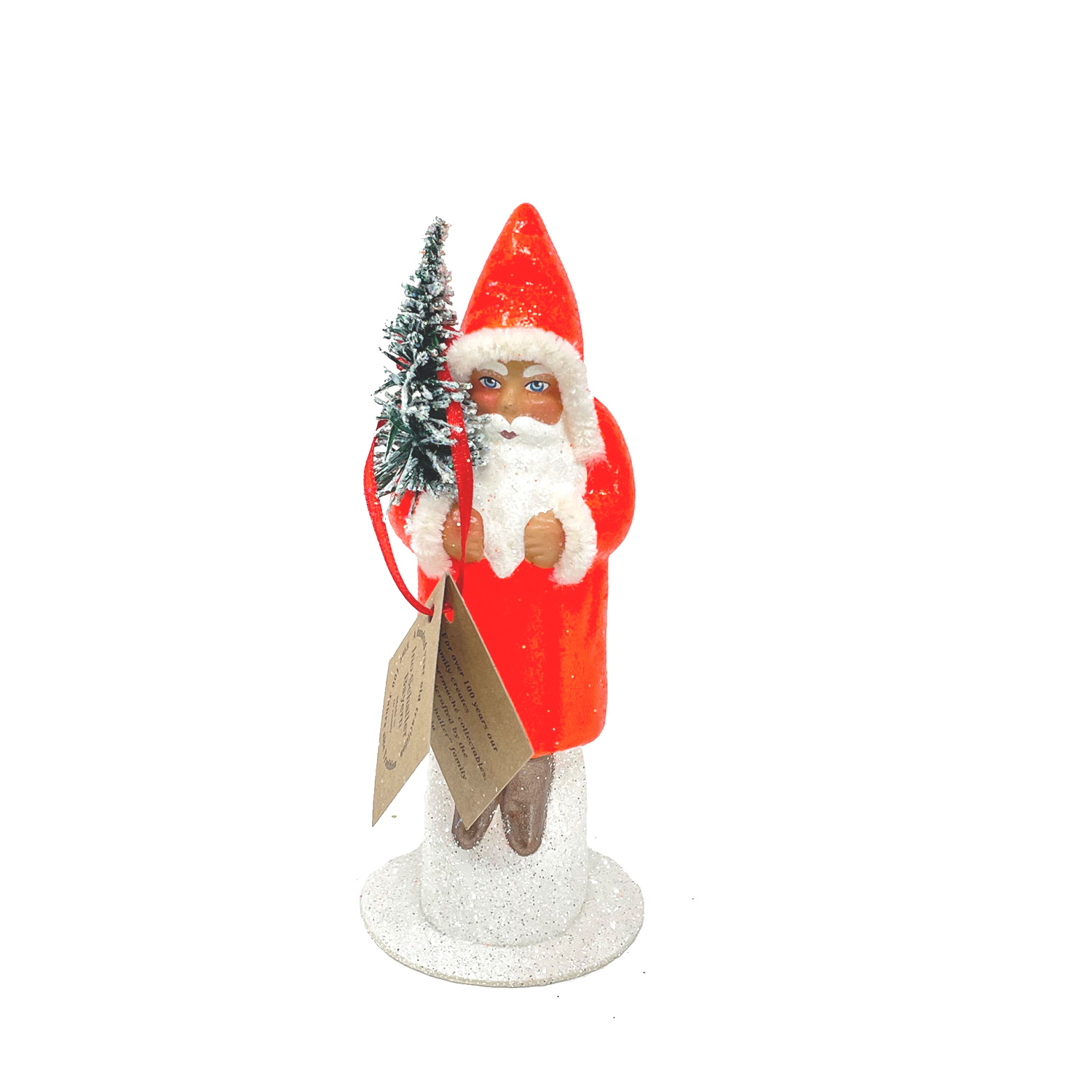 Ino Schaller Santa Nr. 11, Neon Orange,  Weihnachtsmann Nostalgie von Ino Schaller ,  ca.16 cm  