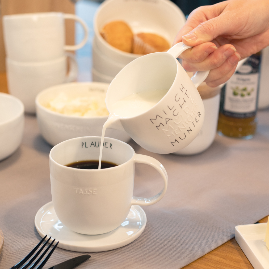 GUTEN MORGEN. TASSE "PLAUDERTASSE" von Räder   