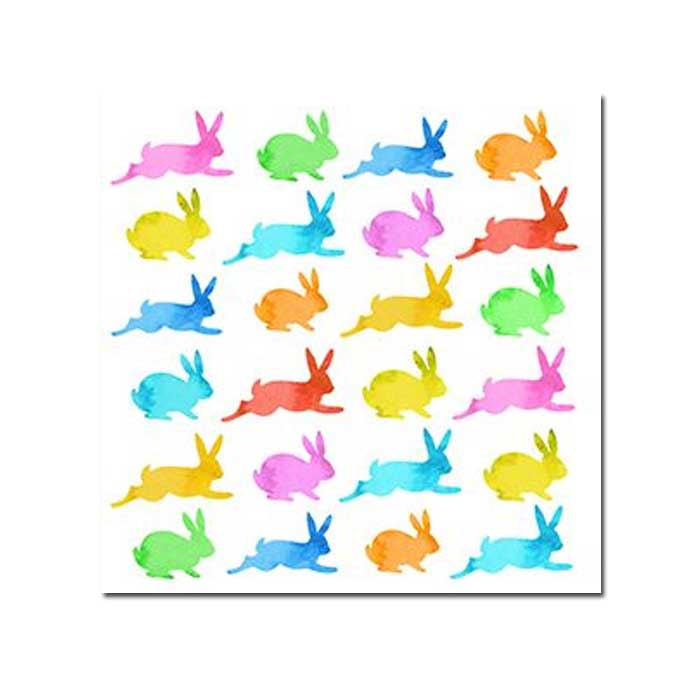 Papierservietten  Ostern "Aquarell Bunnies  ", 25 x 25 cm  von  ppd  , Cocktailservietten  Hase 