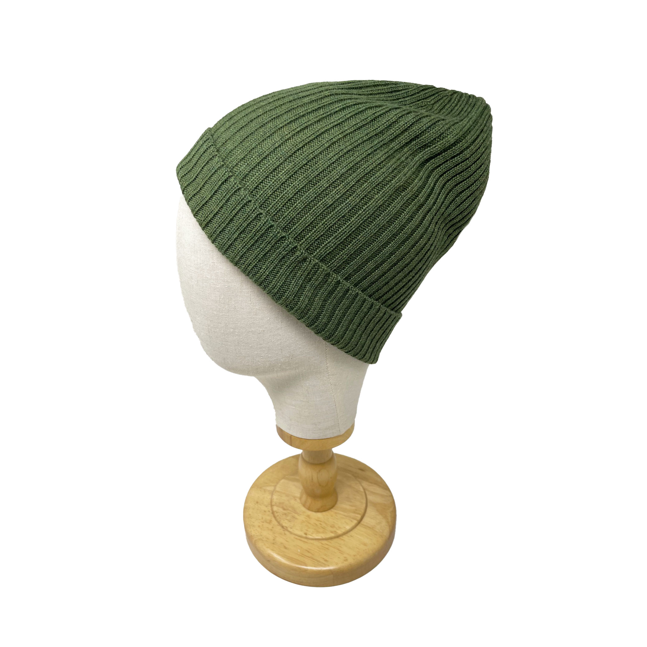 McKernan Mütze "FINE SOLID HAT" OLIVE, Wollmütze, 100% Wolle , Feinstrick