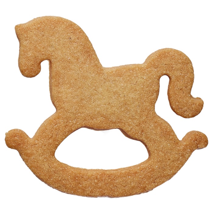 Ausstecherle Schaukelpferd  7 cm, Edelstahl von Birkmann, mit Innenprägung, Prägeausstecher, Ausstechform 