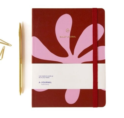 A-Journal BULLET JOURNAL Notizbuch • Abstract Pink, ca. 21,5 × 16 × 1,5 cm