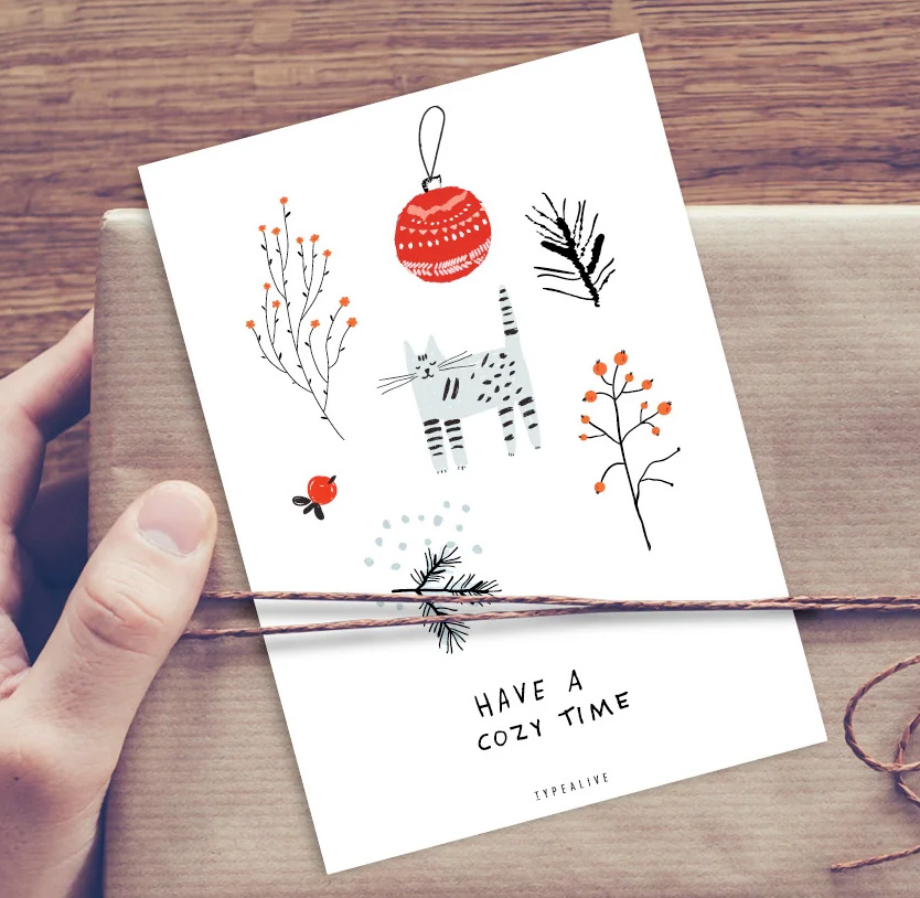 Typealive XMAS Postkarte "Cozy Time"
