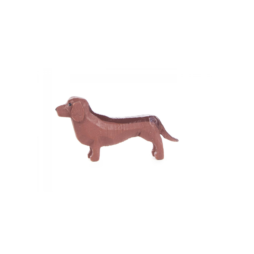 Erzgebirge Dachshund, Dackel, Miniatur, Reifentier, ca. 1,8 cm, Hund