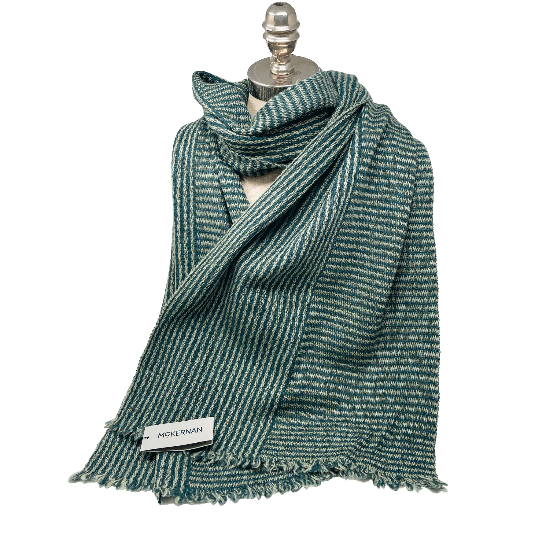 McKernan Schal "DOPPLER" PALE SAGE,   ca. 38 x 200 cm , 100 % Wolle    