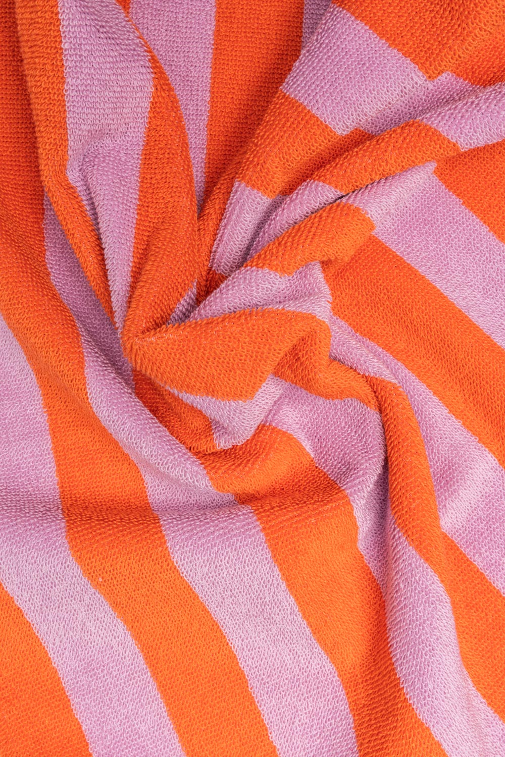 Frottee Geschirrtuch STRIPES Rosa/Orange, GOTS Organic 