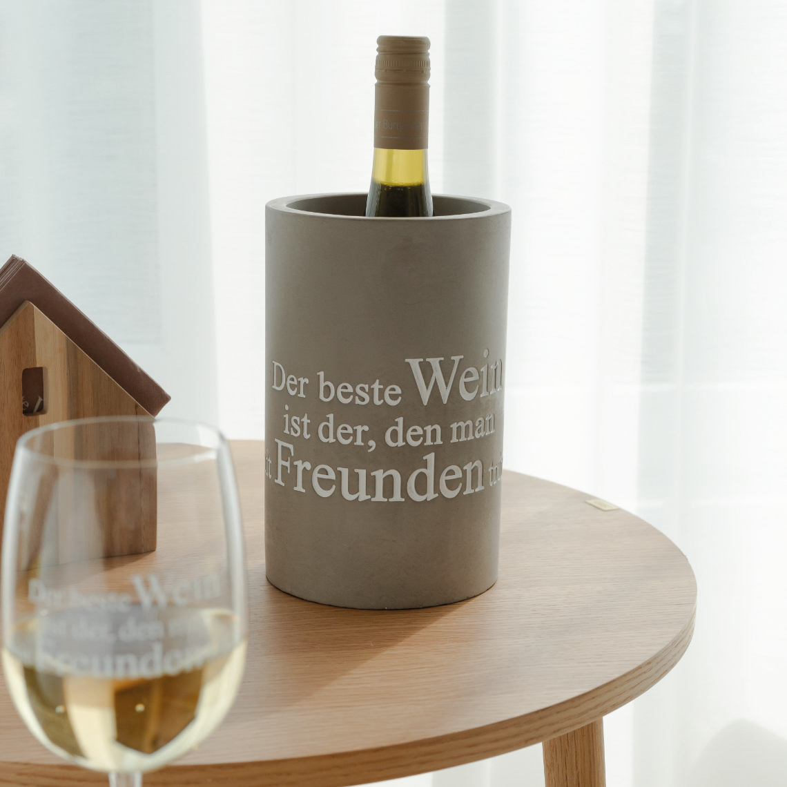 Räder FLASCHENKÜHLER "Der beste Wein", Beton   