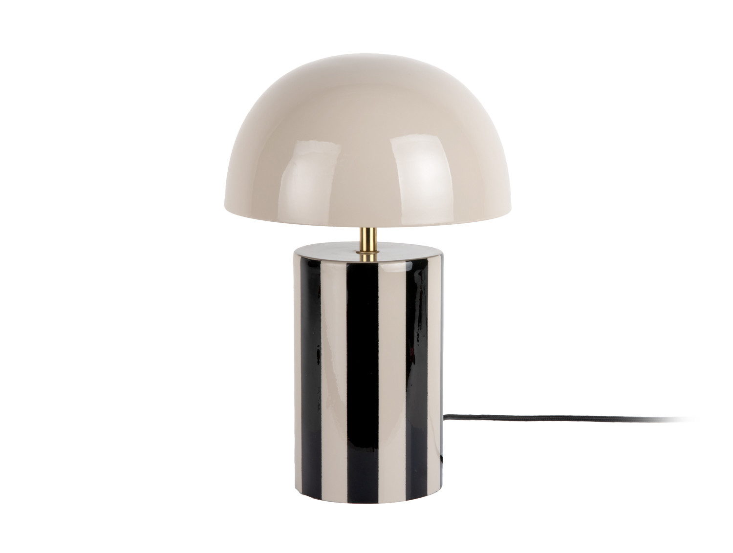Tischlampe Rayado, Streifen Schwarz-Beige , Höhe ca. 34 cm, D. ca. 25 cm