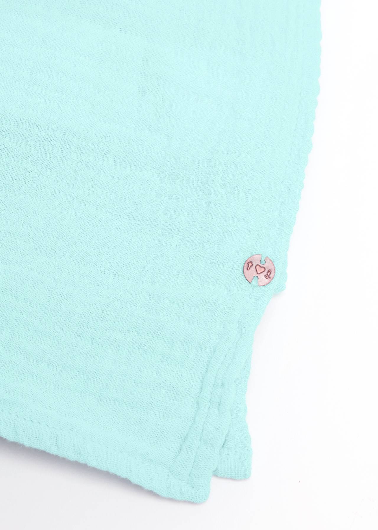Blutsgeschwister Tuch Fine Twine, Musselin, aus Biobaumwolle, Farbe: menta verde Blutsgeschwister Tuch Fine Twine, Musselin, aus Biobaumwolle, Farbe: menta verde