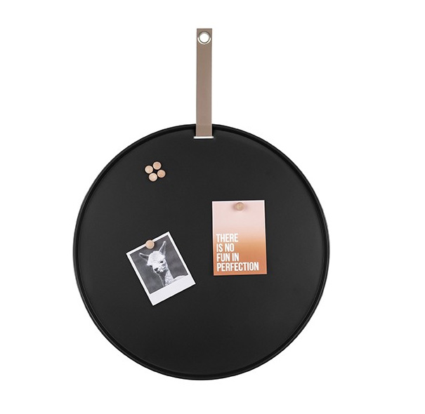 Memo Board Perky, Magnetwand rund SCHWARZ, D. ca. 50 cm