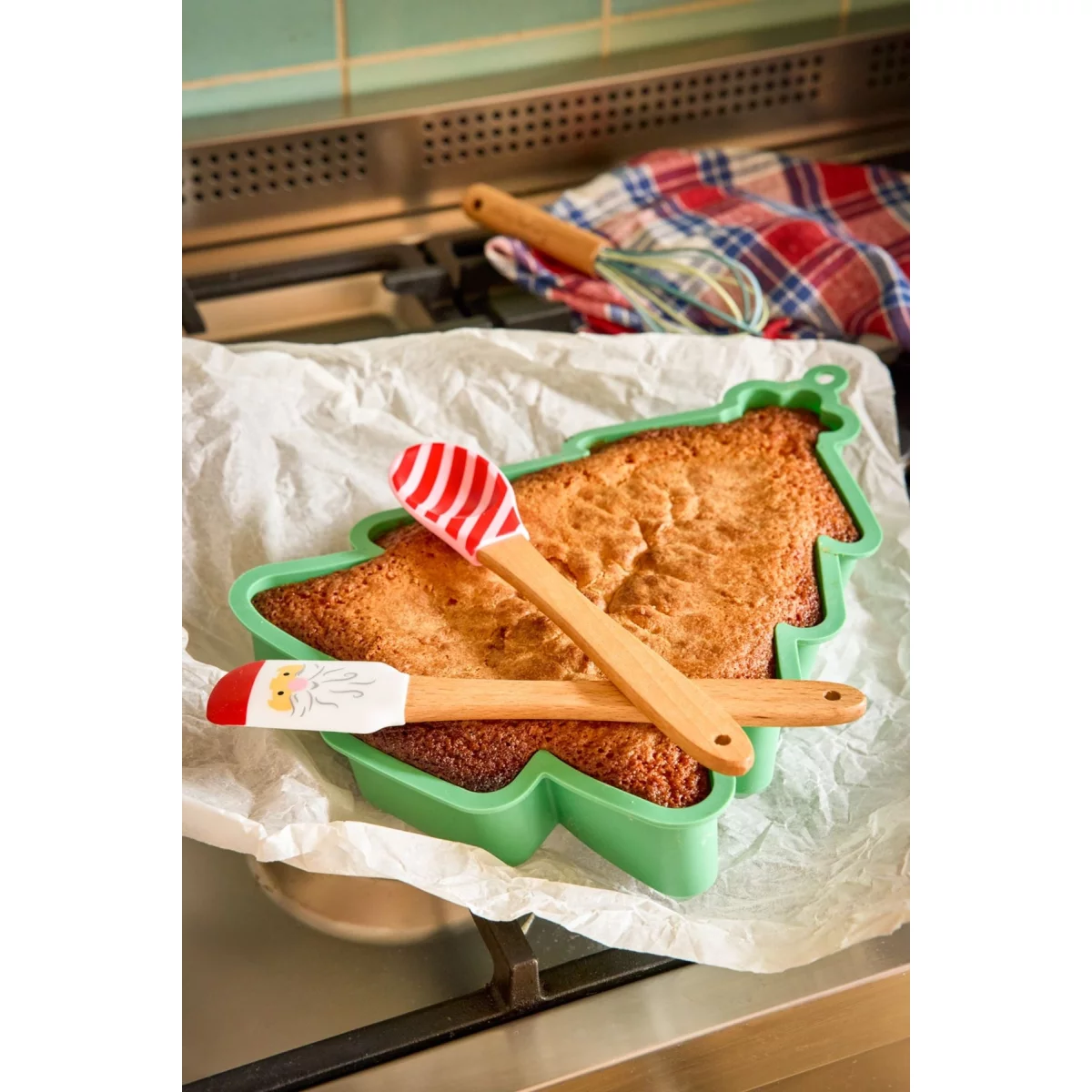 Rice Backzubehör SET Schaber & Zange Weihnachten - 3er-SET, Silicone Scrapers and Tong in Christmas Theme - Set of 3
