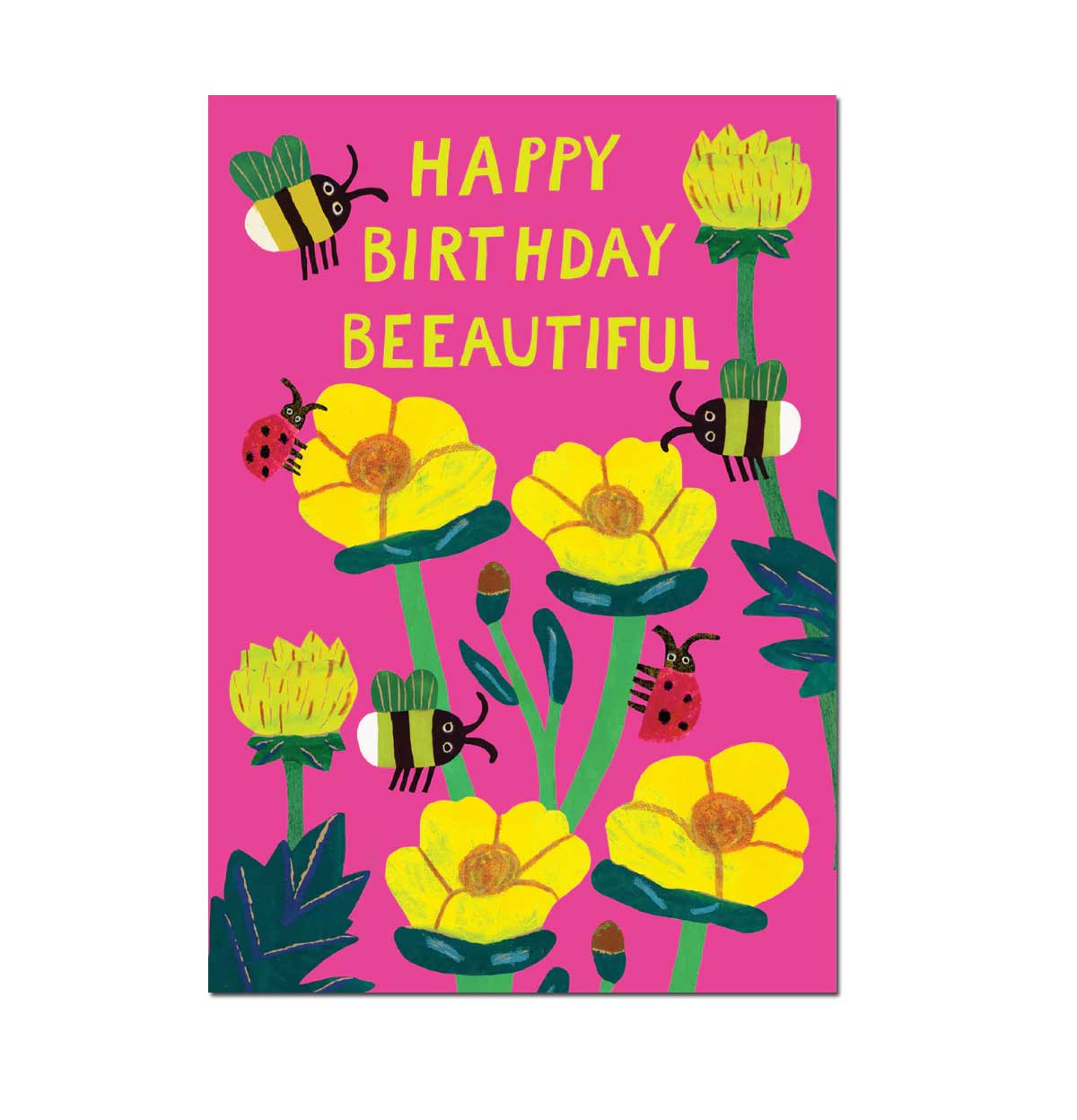 Roger la Borde Doppelkarte "HAPPY BIRTHDAY BEEAUTIFUL"  , Biene, Geburtstagskarte 