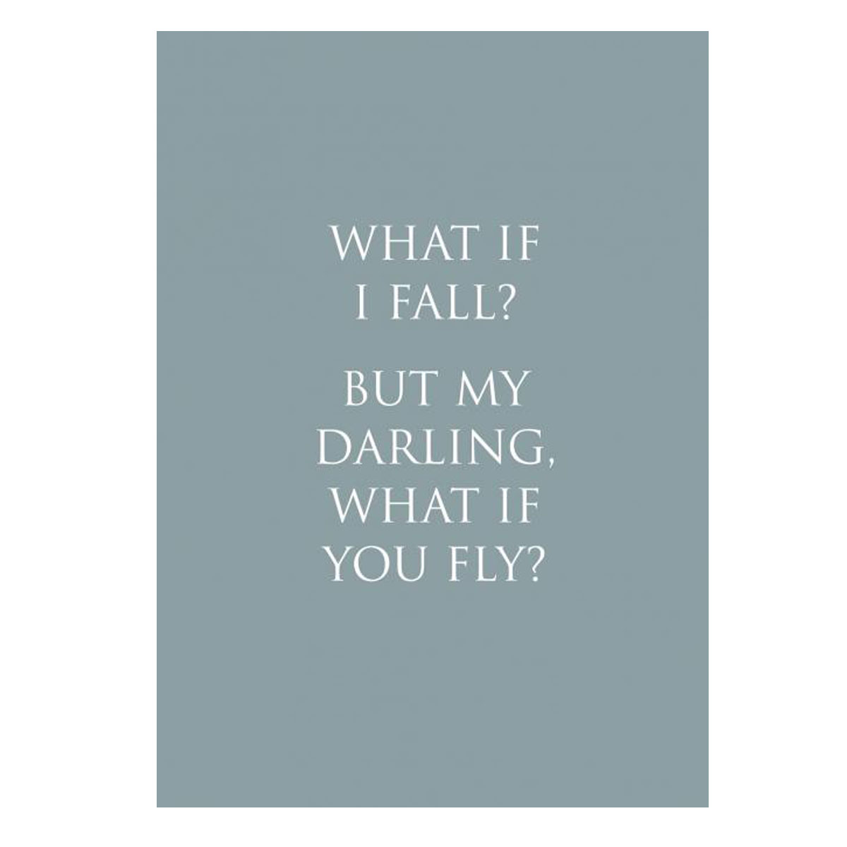 Kunstdruck "What if I fall? But my Darling, what if you fly?" von Wunderwort