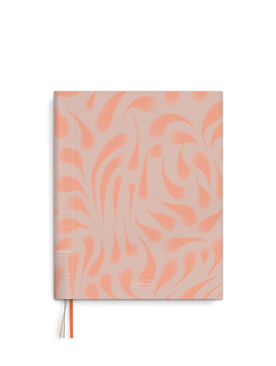 Tinne+Mia Notizbuch B5 - Orange Waves