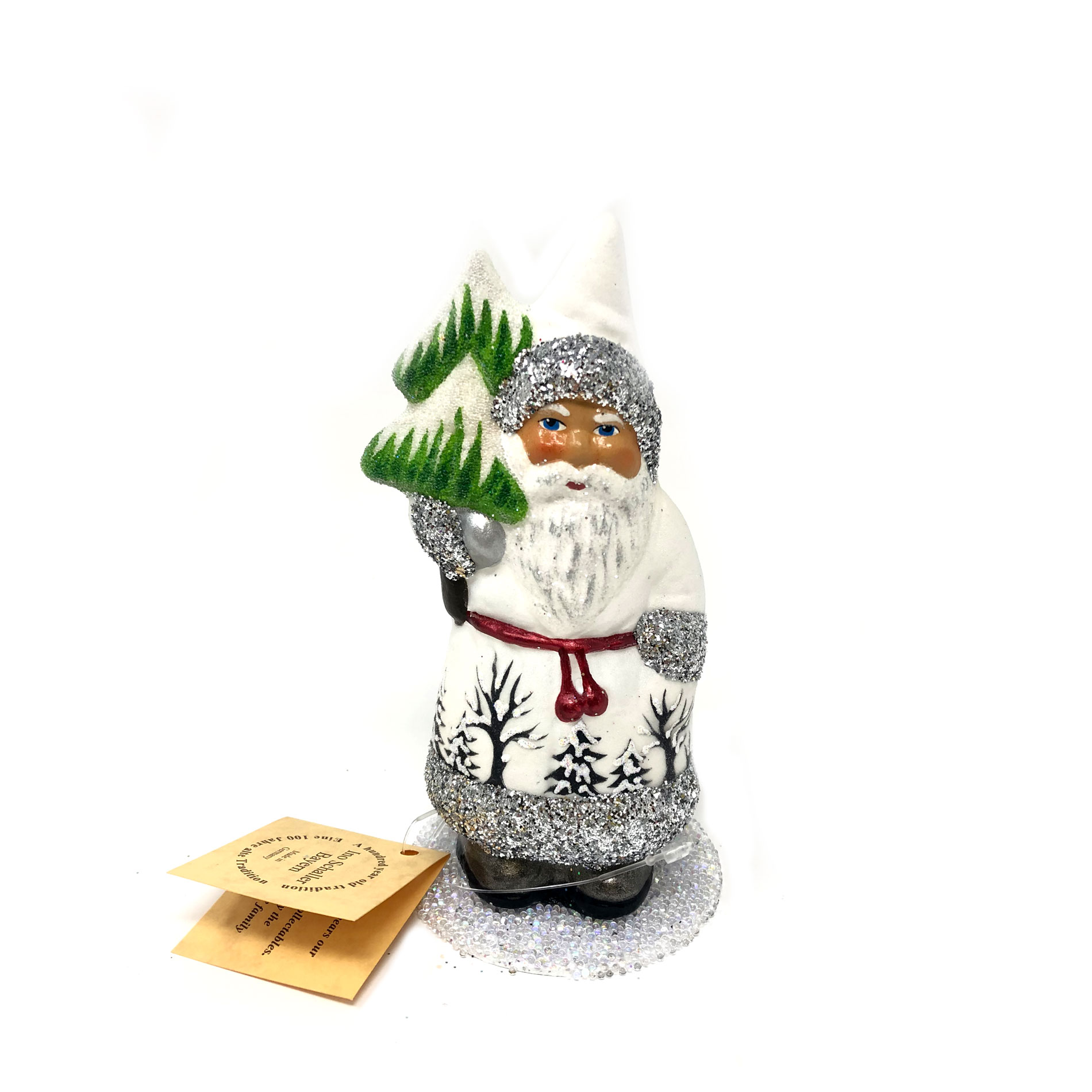 Ino Schaller Santa white deco Bäume schwarz,  Weihnachtsmann Nostalgie von Ino Schaller 