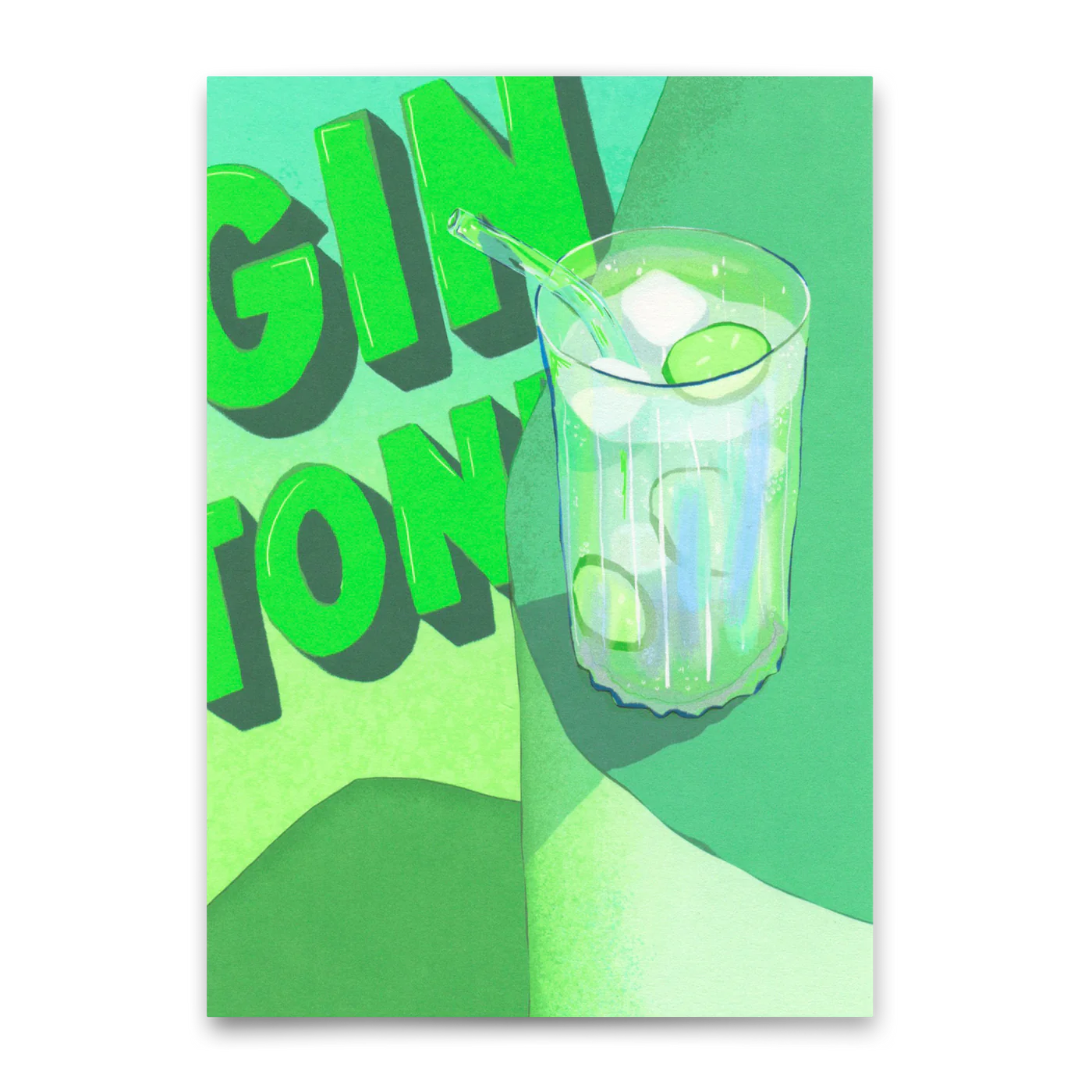 Postkarte "Gin & Tonic" | Coole Karte für jeden Anlass von Deli Cards 
