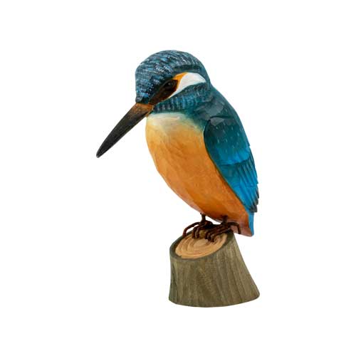 Vogel Eisvogel Lindenholz handgeschnitzt DecoBird