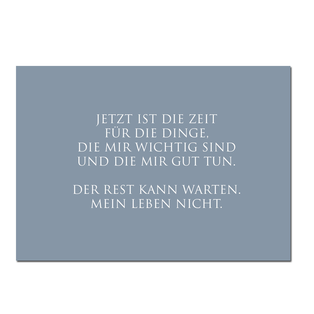 Wunderwort Postkarte "Jetzt ist die Zeit"