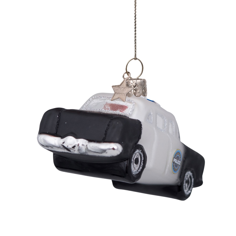% Christbaumkugel American police car, Polizei, Höhe ca.4 cm, von Vondels, Auto 