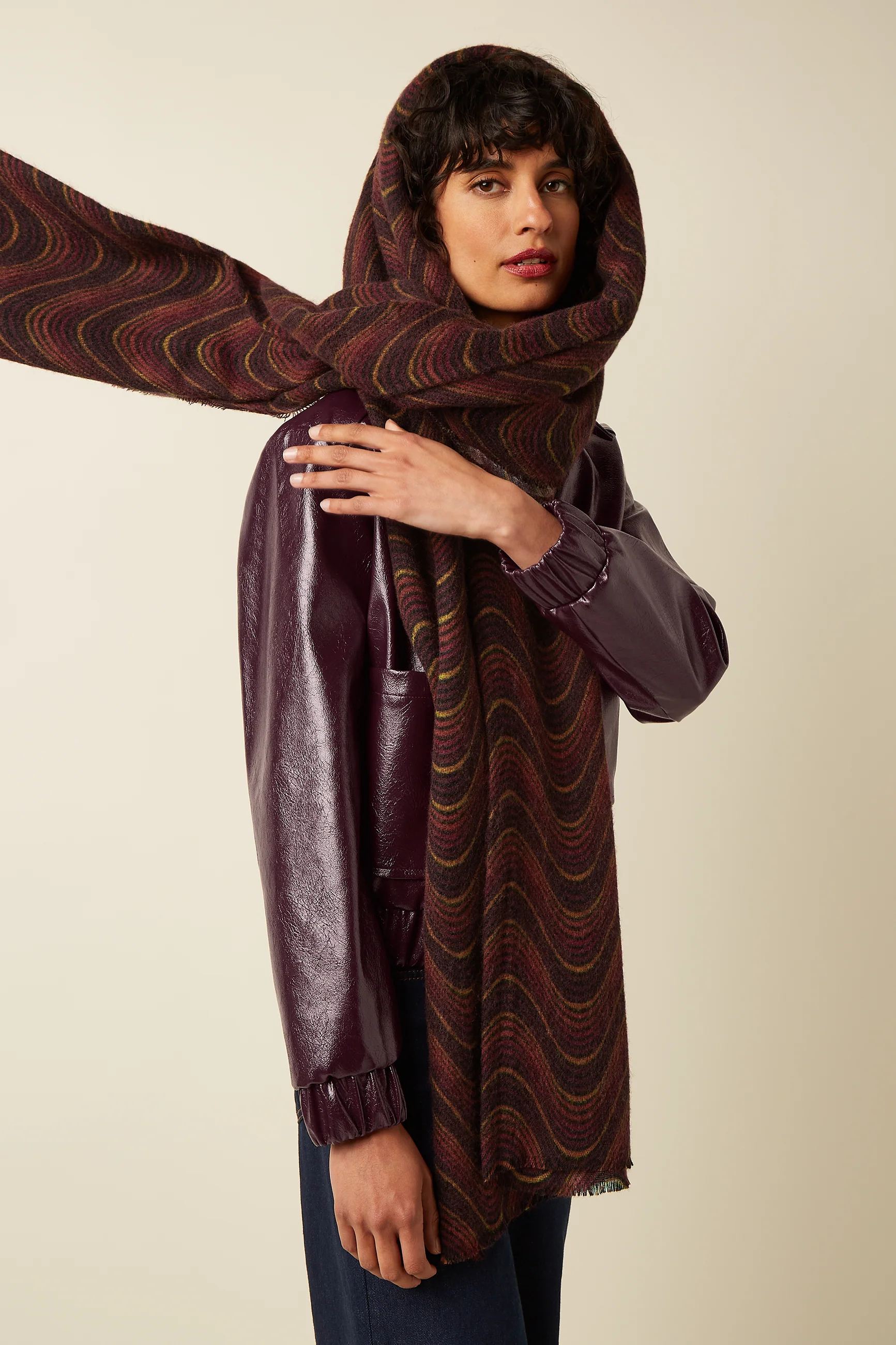 King Louie Schal Jefferson Scarf, Farbe Bitter Chocolate