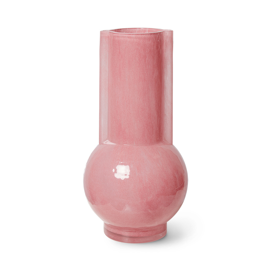 HKliving Glas Vase flamingo pink, ca. 25 cm