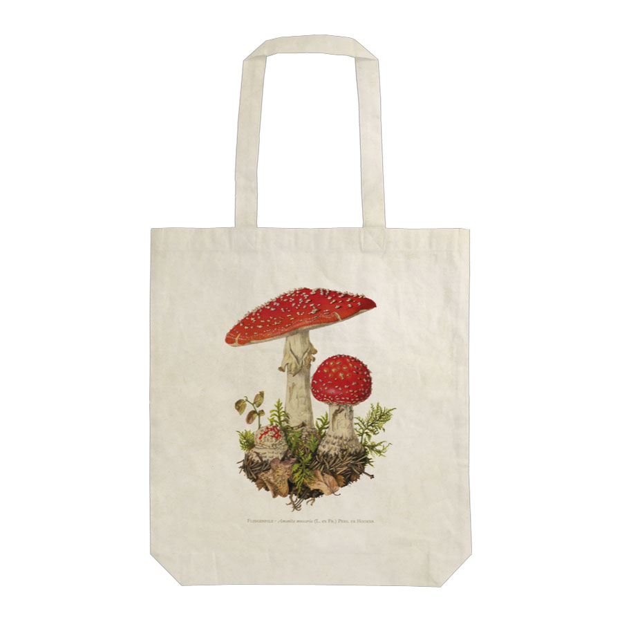 Sköna Ting Stofftasche "Mushroom forest" Fliegenpilz, ca. 38x42 cm. Baumwolle