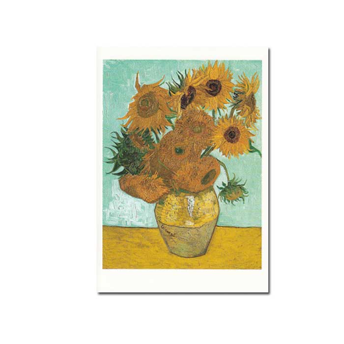 Postkarte Vincent van Gogh " Sonnenblumen in einer Vase, 1888 " Kunst