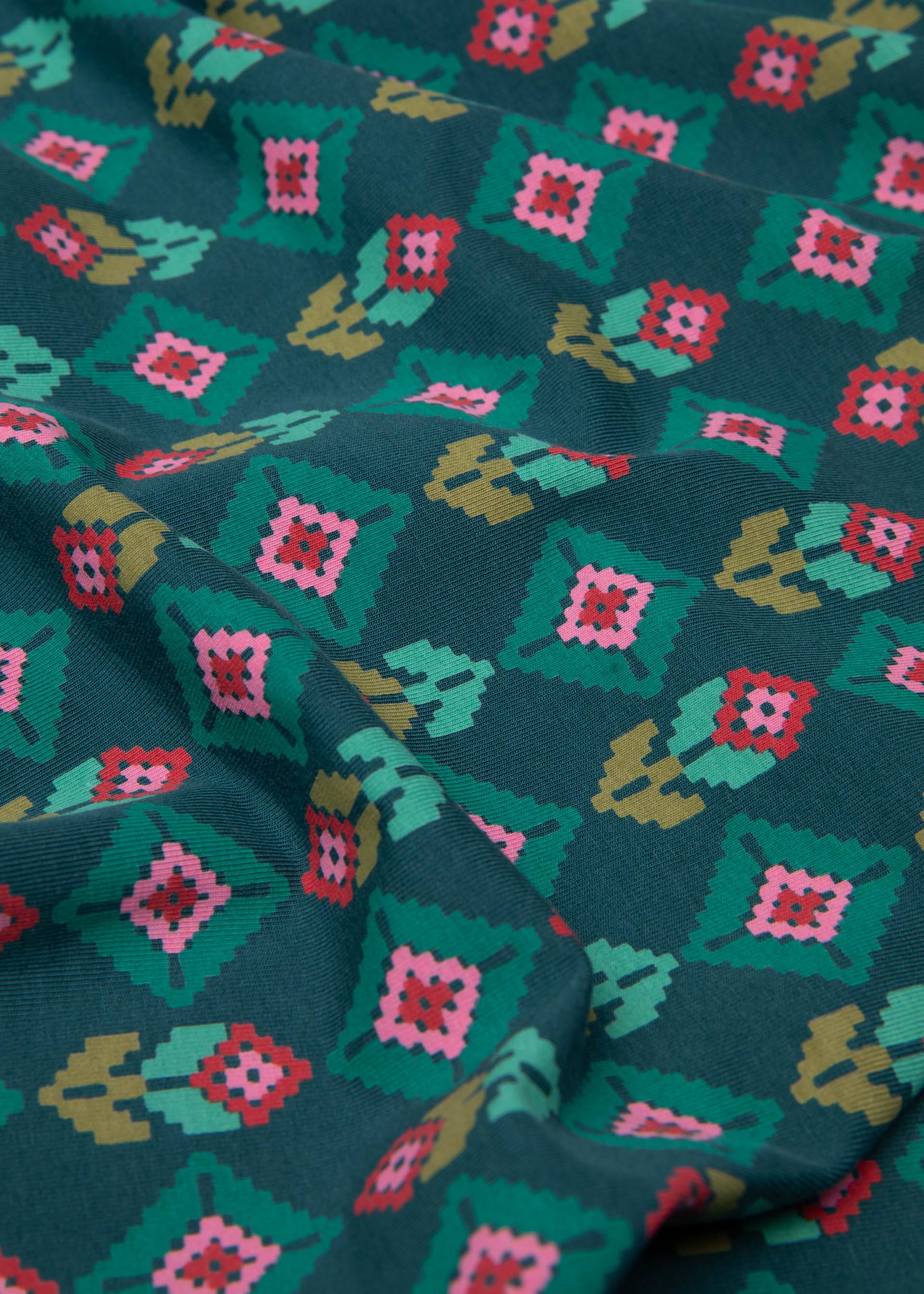 % Blutsgeschwister Herbstkleid Shalala Tralala Shawl, Muster: freezy breezy flower Größe M