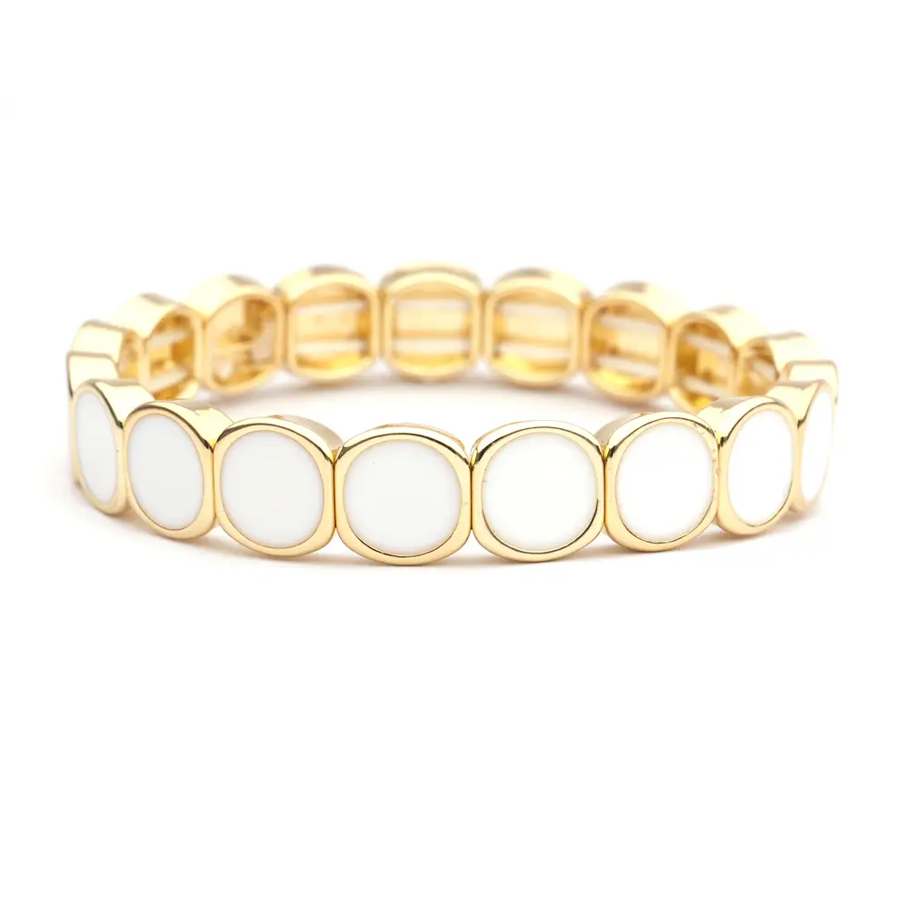 Lot83 LizzyMae Armband Emaille 105 weiß, Modeschmuck       