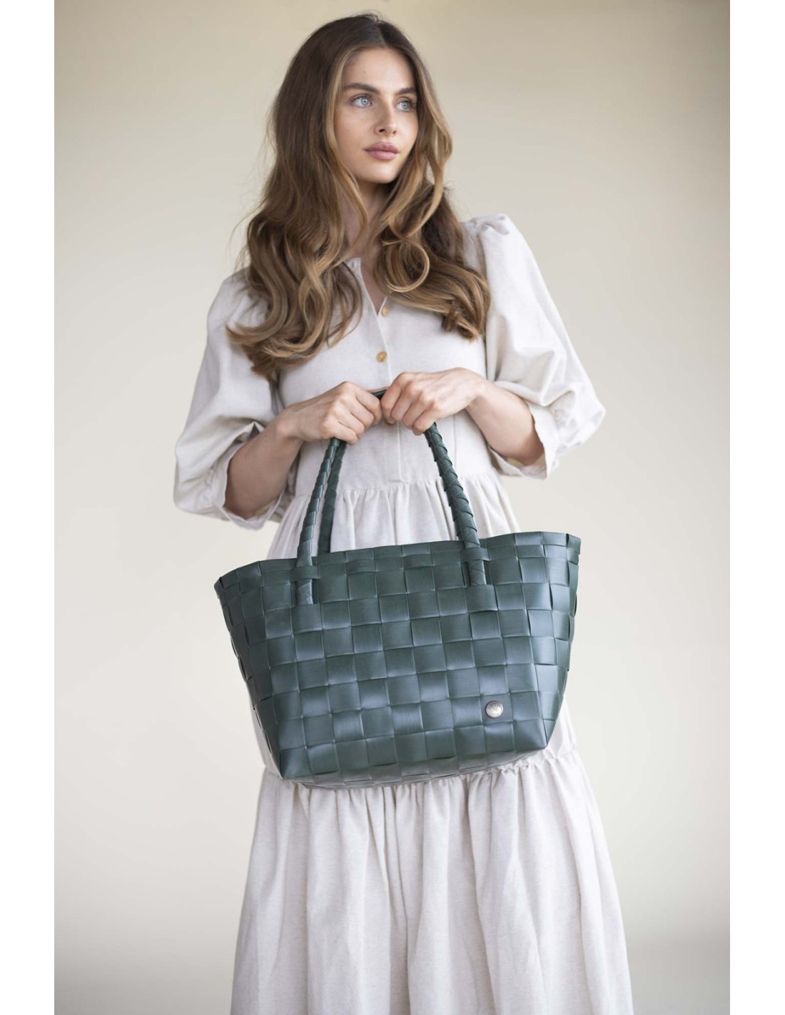 Handed By Paris - Shopper, Farbe: forest green