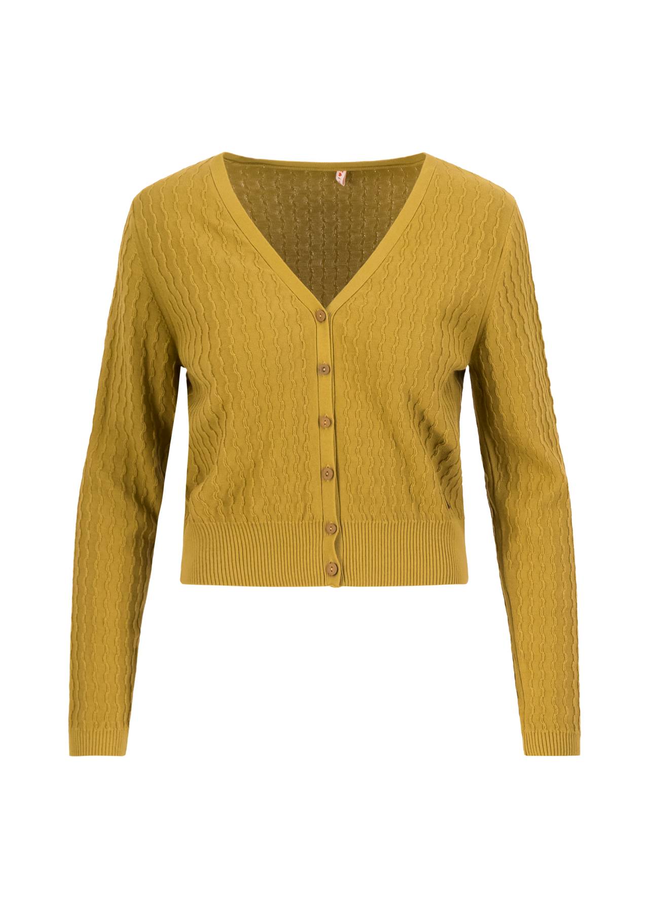 Blutsgeschwister Cardigan Save the World, folklore light yellow