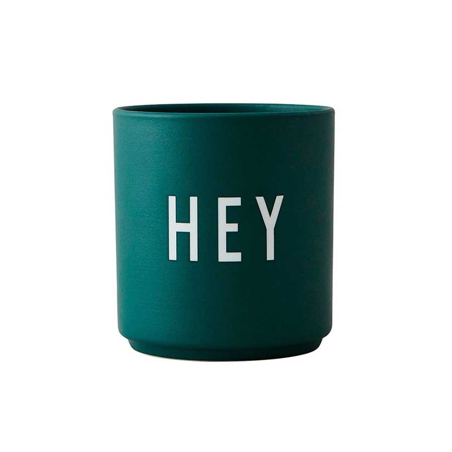 Design Letters Favourite Cup HEY, Becher Porzellan, Farbe: Dunkelgrün