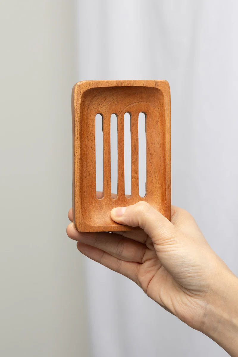 Seifenschale NATURAL NEEM mit Rillen, Holz