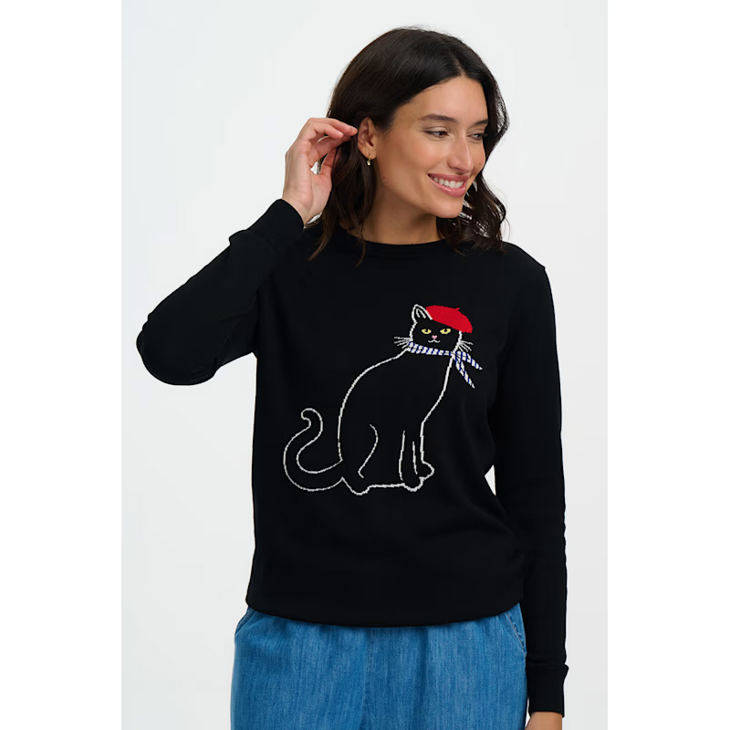 Sugarhill Brighton Rita Jumper - Black, French Kitty von sugarhill BRIGHTON