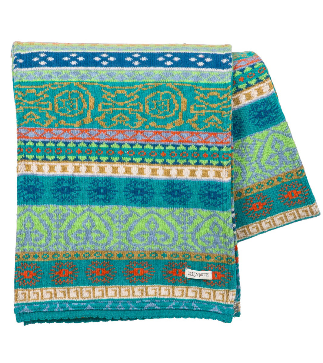 DUNQUE Jacquard-Schal, Farbe ozean-bunt, Made in Germany 