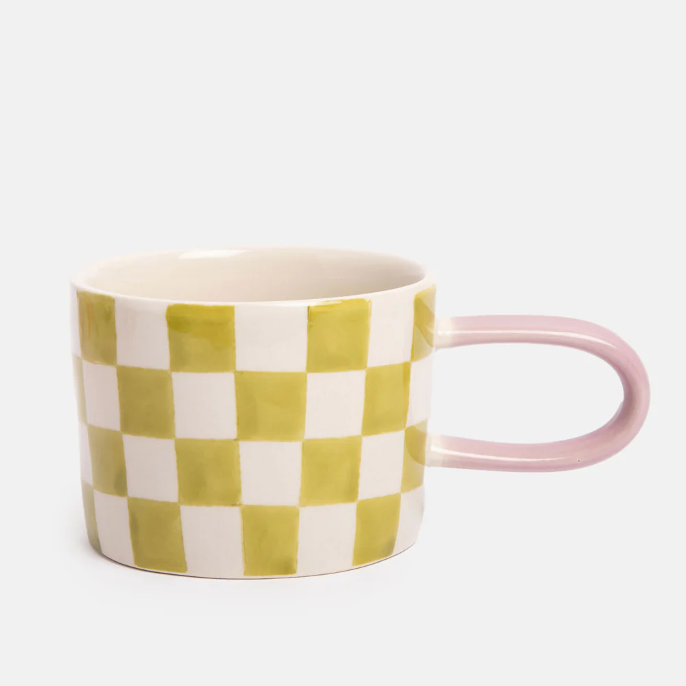Caroline Gardner Tasse  Green Check/Karo, Becher   