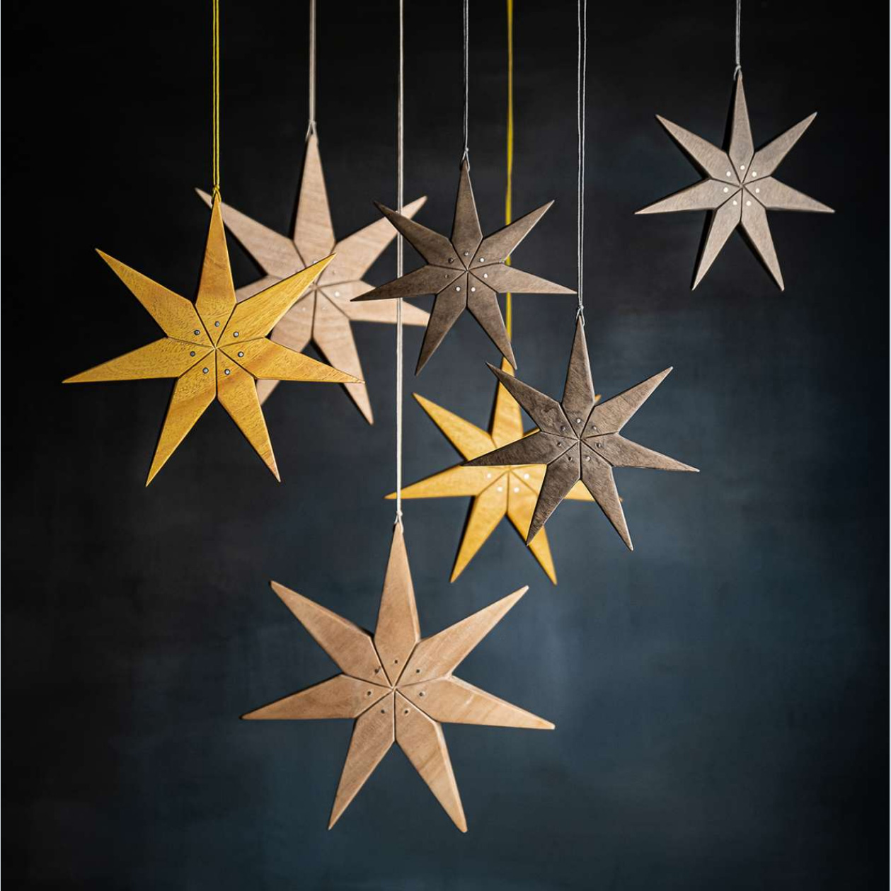 KLATT OBJECTS WEGA Holzstern L, D. ca. 18 cm   